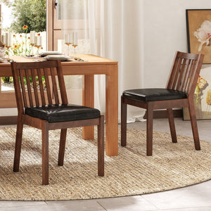 PU Leather Upholstered Dining Chair with Padded Seat Set of 4-Espresso view 5
