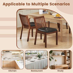 PU Leather Upholstered Dining Chair with Padded Seat Set of 4-Espresso view 9
