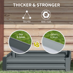 39" x 39" x 12" Set of 2 Raised Garden Bed, Elevated Planter Box with Galvanized Steel Frame for Growing – view 19