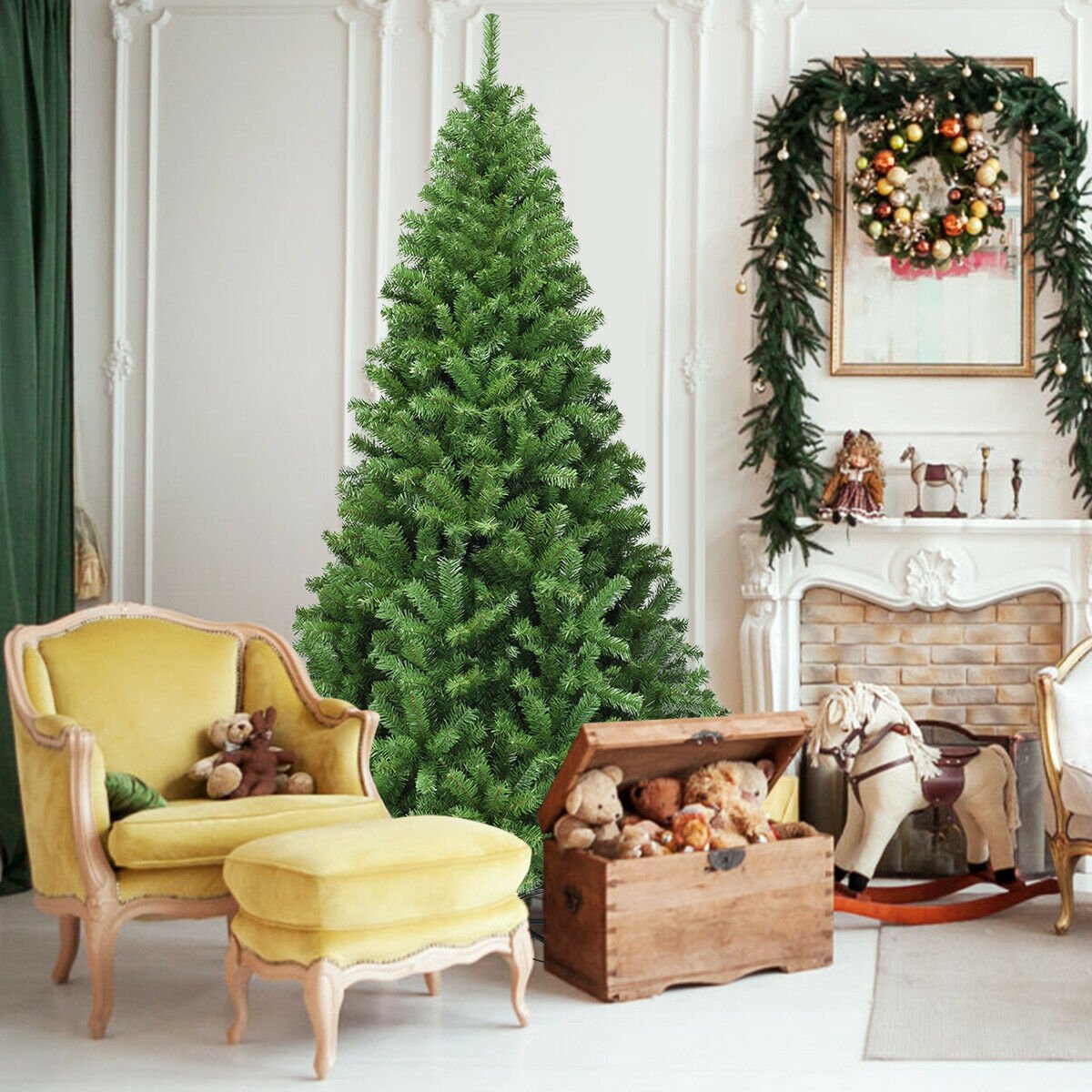 PVC Artificial Christmas Tree Premium Hinged-7.5 ft view 2