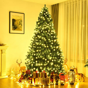 8 Feet PVC Artificial Christmas Tree with LED Lights-8 ft view 2