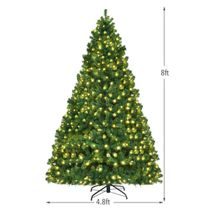 8 Feet PVC Artificial Christmas Tree with LED Lights-8 ft view 4
