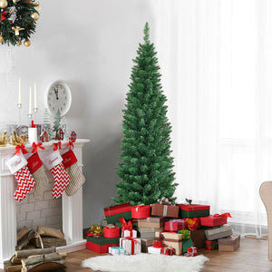 PVC Artificial Slim Pencil Christmas Tree-5' view 3