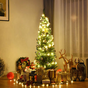 PVC Artificial Slim Pencil Christmas Tree-5' view 5