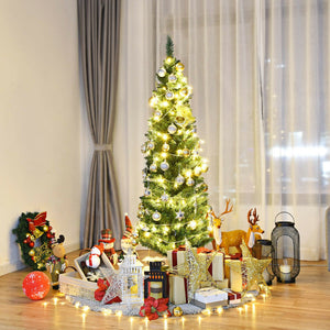 PVC Artificial Slim Pencil Christmas Tree-5' view 6