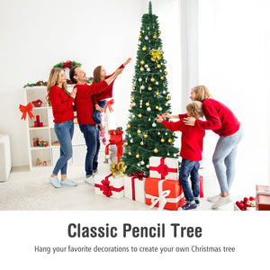 PVC Artificial Slim Pencil Christmas Tree-8 Feet view 5