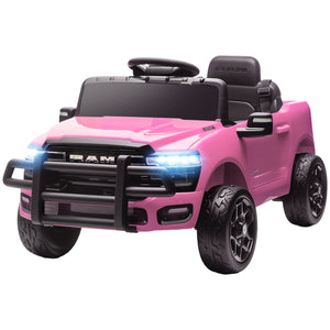 Qaba 12V Ride on Car, Licensed Dodge RAM 3500 Electric Vehicle with Remote Control, Suspension for 3-5 Years