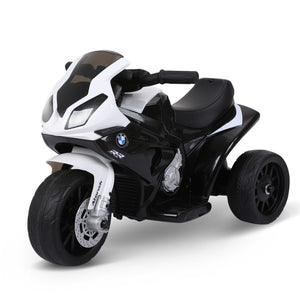 Aosom Kids Motorcycle, 6V Battery Powered Toddler Motorcycle with Headlight, Music, 3 Wheels Electric Motorcycle for Kids, Licensed BMW, Gift for Boys & Girls -