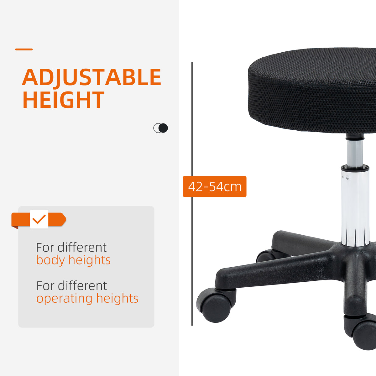 Adjustable Hydraulic Swivel Massage Salon Stool Facial Spa Tattoo Saddle Chair with 3 Changeable Seat Covers, Red/White/Black