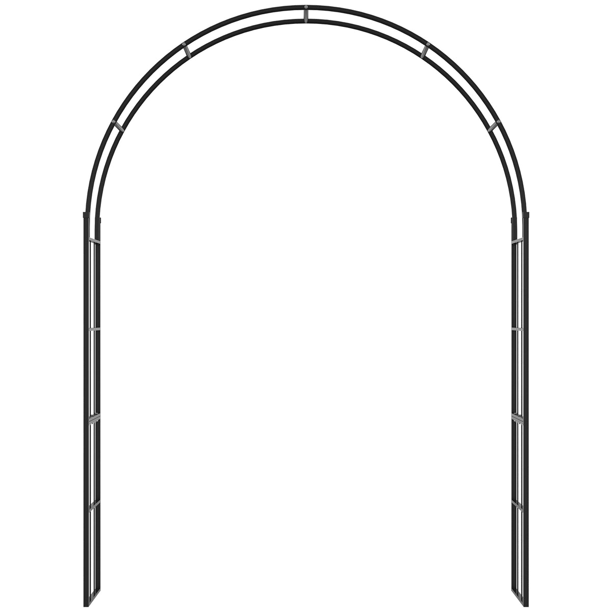 8.7FT Garden Arch Trellis, Outdoor Wedding Arbor for Ceremony with Scrollwork Design for Climbing Roses, Vines and Plants