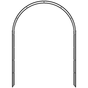 8.7FT Garden Arch Trellis, Outdoor Wedding Arbor for Ceremony with Scrollwork Design for Climbing Roses, Vines and Plants