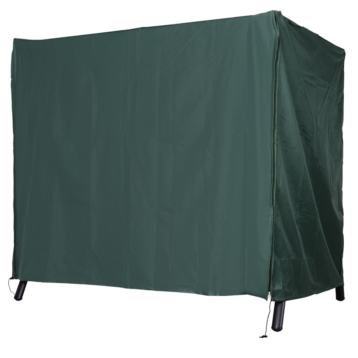 Outdoor Swing Cover, Large 3-Seat Patio Swing Chair Hammock Cover UV Resistant Windproof All Weather Protection, Green