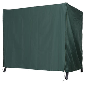 Outdoor Swing Cover, Large 3-Seat Patio Swing Chair Hammock Cover UV Resistant Windproof All Weather Protection, Green