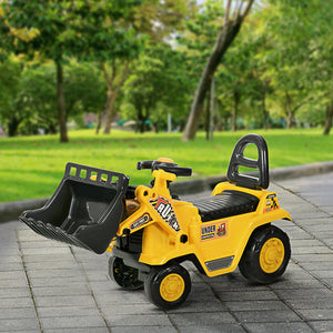 Ride-On Toy Bulldozer with Bucket Horn Steering Wheel Storage Toddlers for 18-48 Months, Yellow