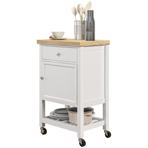 Kitchen Cart on Wheels, Rolling Kitchen Island Cart with Wood Top, Towel Rack – view 15