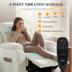 Massage Recliner Chair, Power Recliner with Quiet Brushless Motor, Remote, Pockets, 2 Memory Positions – view 4