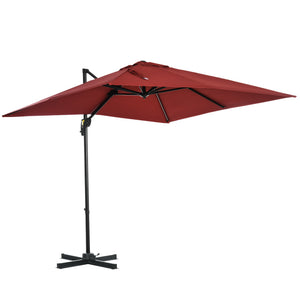 8' x 8' Square Patio Hanging Offset Umbrella with 360° Rotation – view 7