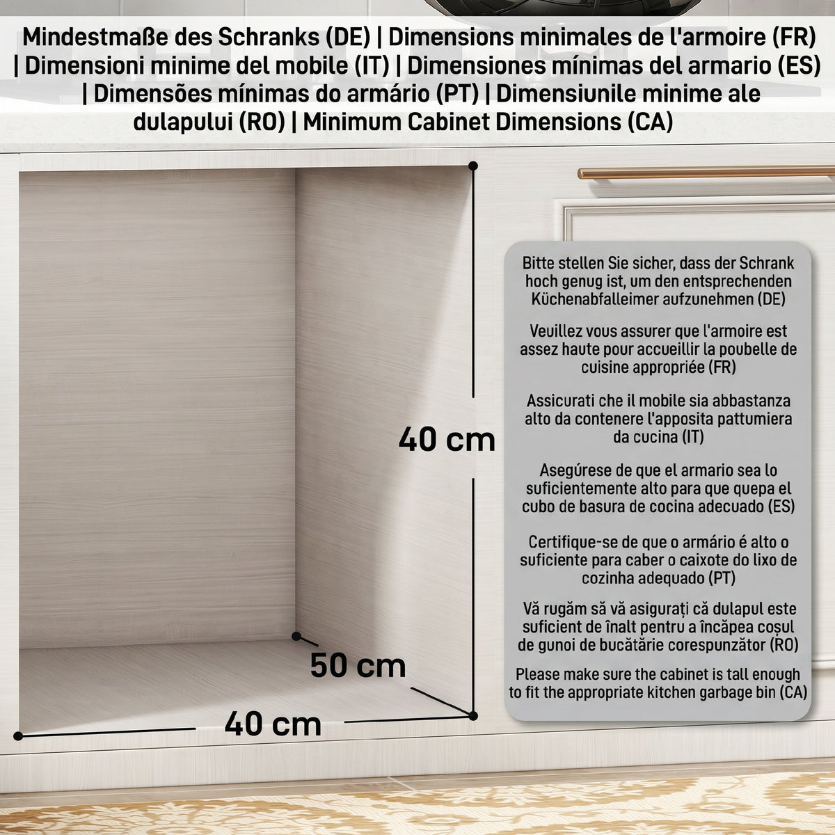 Pull Out Bin, Under Sink Garbage Can with 2 Removable Compartments (4 gallon Each) for Kitchen Waste, Light Grey