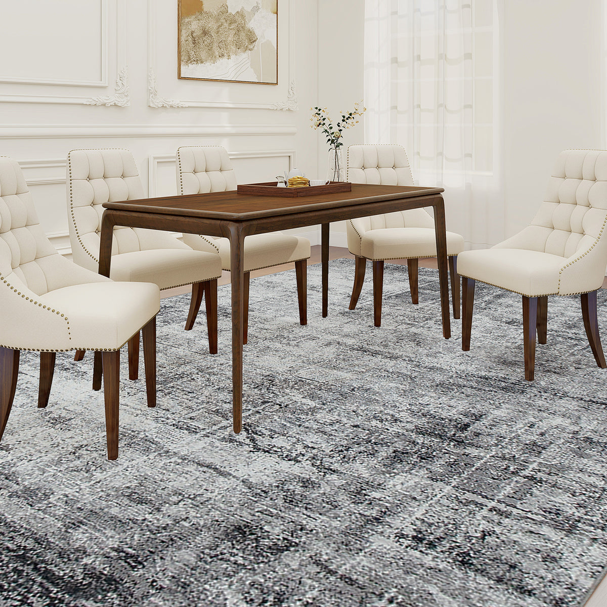 Area Rug for Living Room 5x7, Modern Abstract Machine Washable Rug, Non-Slip Carpet for Bedroom – view 21