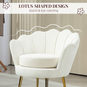 Modern Accent Chair, Velvet-Touch Fabric Leisure Club Chair with Gold Metal Legs for Bedroom, Dark Green – view 10