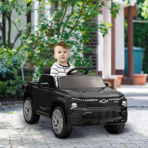 Qaba 12V CHEVROLET SILVERADO EV RST Licensed Kids Car w/ Remote, Spring Suspension, Soft Start, Training Wheels