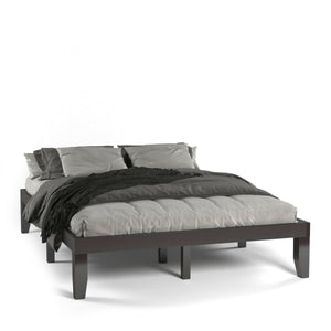 Queen Size 14 Inch Wooden Bed Mattress Frame-Brown view 4