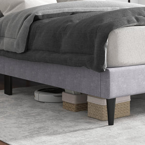 Queen Size Upholstered Platform Bed with Button Tufted Headboard-Queen Size view 7
