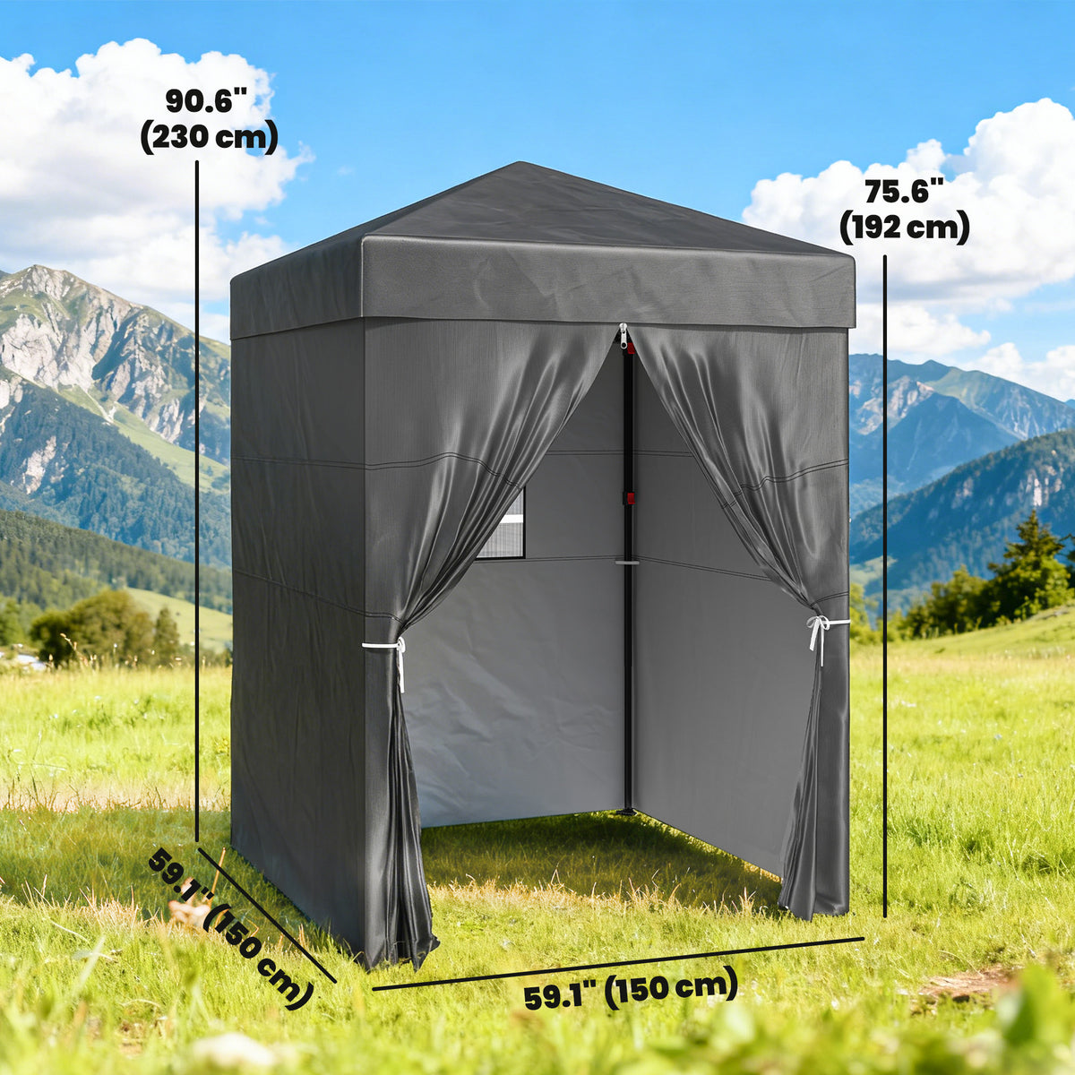 4 x 4 ft Compact Pop Up Canopy Tent, UPF 50+ Changing Room – view 23
