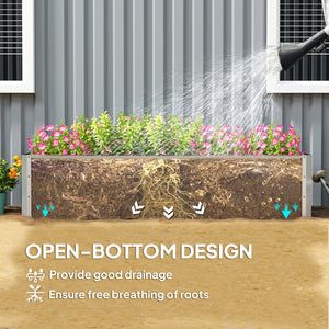 6' x 1.5' x 1.3' Galvanized Raised Garden Bed, Elevated Large Metal Planter Box w/ Install Gloves for – view 32