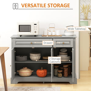 Modern Sideboard Cabinet, Buffet Cabinet with 2 Drawers and Adjustable Shelves – view 10