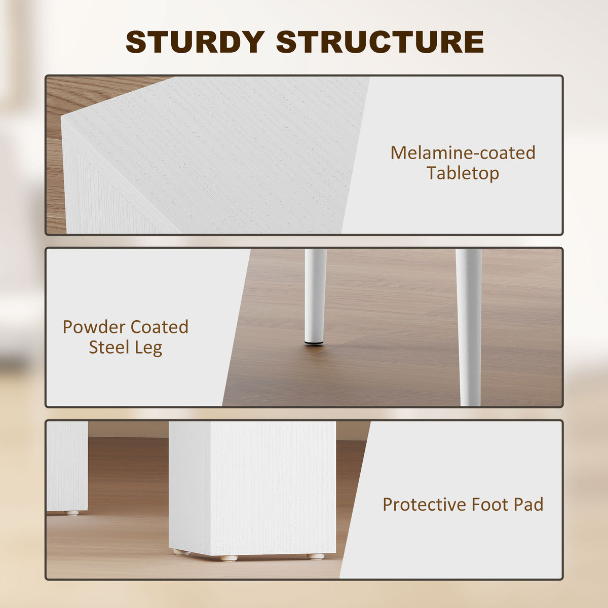 Dining Table Set for 2, Square Kitchen Table and Chairs – view 13