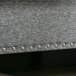 Stylish Midback Double Sofa with Sponge Padding, 2 Seater Sofa Couch, with Rubber Wood Leg, Grey