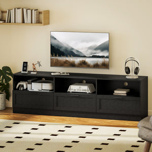 TV Stand with Storage, Modern Entertainment Center with 3 Cabinets and 3 Open Shelves, for TVs up to 85" – view 7
