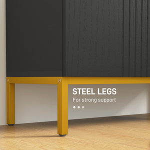 Shoe Storage Cabinet with Adjustable Shelves and Soft-Close Hinges, for 15-20 Pairs of Shoes, Black – view 5