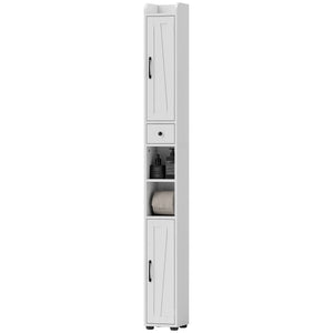 Narrow Bathroom Cabinet, Tall Bathroom Storage Cabinet with Barn Doors, Drawer and Adjustable Shelves – view 8