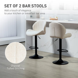 Bar Stools Set of 2, Swivel Barstools with Back, Adjustable Height and Footrest for Kitchen Island – view 3