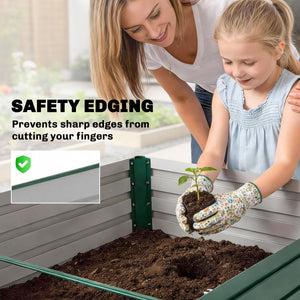 5' x 3' x 2' Raised Garden Bed, Galvanized Planter Box for Growing Flowers, Herbs and Vegetables, Black – view 27
