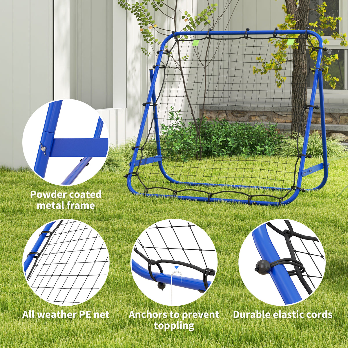 Soozier Volleyball Rebounder Net, Adjustable Soccer Rebounder, Baseball Volleyball Training Equipment Aid