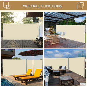 118" x 79" Retractable Side Awning Patio Outdoor Folding Privacy Screen with Resistance to UV Rays & Wind – view 7