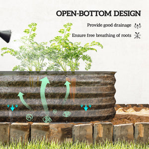 4.9 x 2 x 1ft Galvanized Raised Garden Bed Kit, Metal Planter Box with Safety Edging, Black – view 39