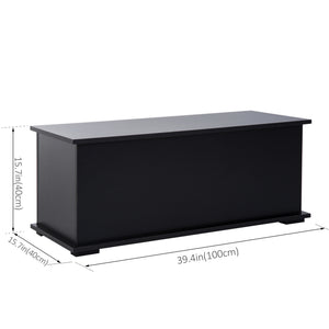 39.5" Storage Chest with 2 Safety Hinges, Storage Box Organizer with Flip-Top Lid, Entryway Storage Bench – view 2