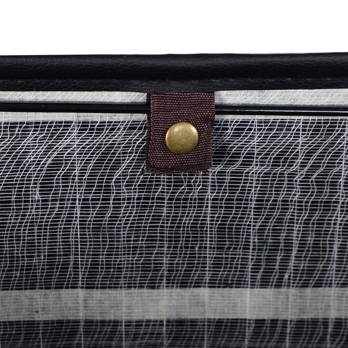 Rectangle Bamboo Hamper Laundry Basket Washing Cloth Bin Storage Bag Lid 3 color-Black view 5