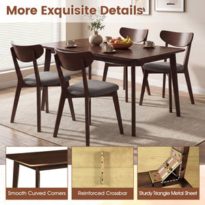 Rectangle Dining Table for 4-6 People 47 inches Kitchen Table-Walnut view 9