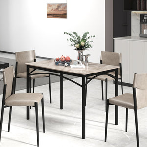 Rectangular Modern Sintered Stone Dining Table for 4 People-Grey view 3