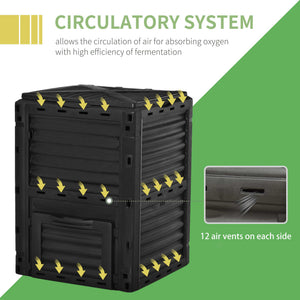 Garden Compost Bin Large Outdoor Compost Container 80 Gallon Fast Creation of Fertile Soil Aerating Compost – view 6