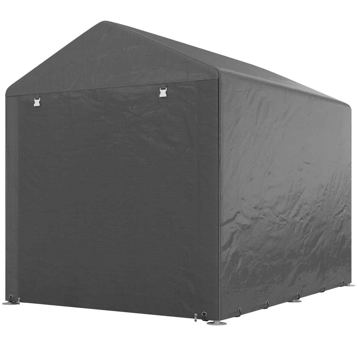 Portable Bicycle Shed with Galvanised Steel Frame and Large Door, Waterproof Outdoor Shed for Garden Tools – view 8