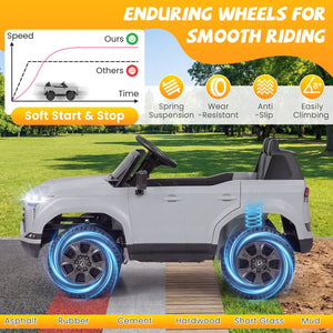 Ride on Car 24V 4WD Licensed LEXUS GX550 Electric Vehicle with Remote for Boys Girls Aged 3+-Grey view 8