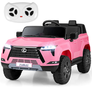 Ride on Car 24V 4WD Licensed LEXUS GX550 Electric Vehicle with Remote for Boys Girls Aged 3+-Pink view 3