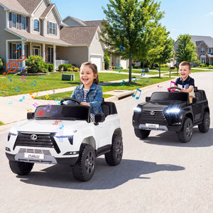 Ride on Car 24V 4WD Licensed LEXUS GX550 Electric Vehicle with Remote for Boys Girls Aged 3+-White view 2