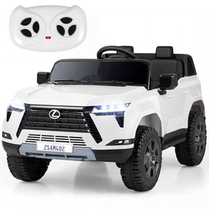 Ride on Car 24V 4WD Licensed LEXUS GX550 Electric Vehicle with Remote for Boys Girls Aged 3+-White view 3
